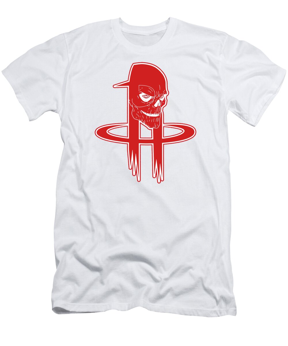 Houston Rockets Red Skulls Huyen Vu T-Shirt