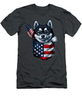 Husky 4th of July Dog Lover Puppy American Flag Sophie Eleanor T-Shirt