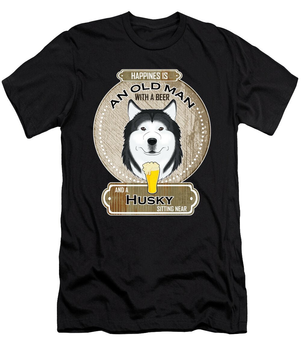 Husky Dad Beer Lover Maximus Designs T-Shirt