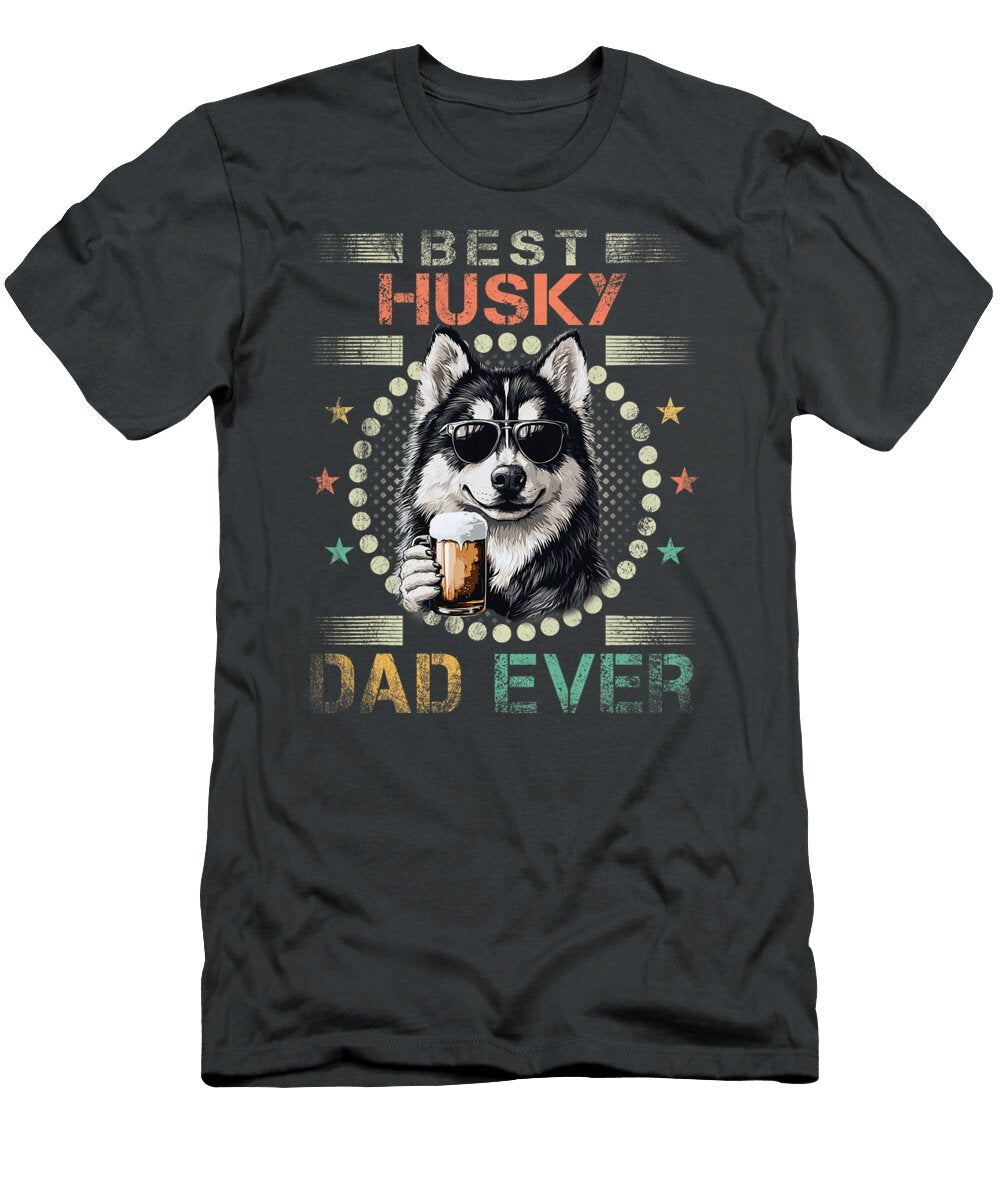 Husky Dad Dog Owner Funny Husky Dog Lover Dad Sophie Eleanor T-Shirt