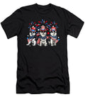 Husky Dog 4th of July Patriotic USA Flag Red and Studi Alex T-Shirt