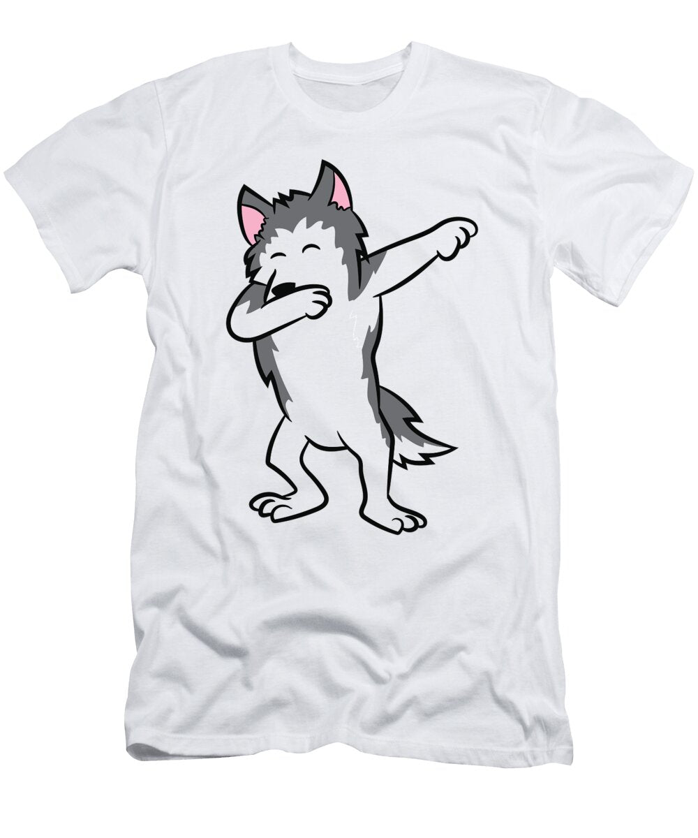 Husky Dog Dabbing Husky Love Huskey Dogs Kids Dabbing Husky Eq Designs T-Shirt