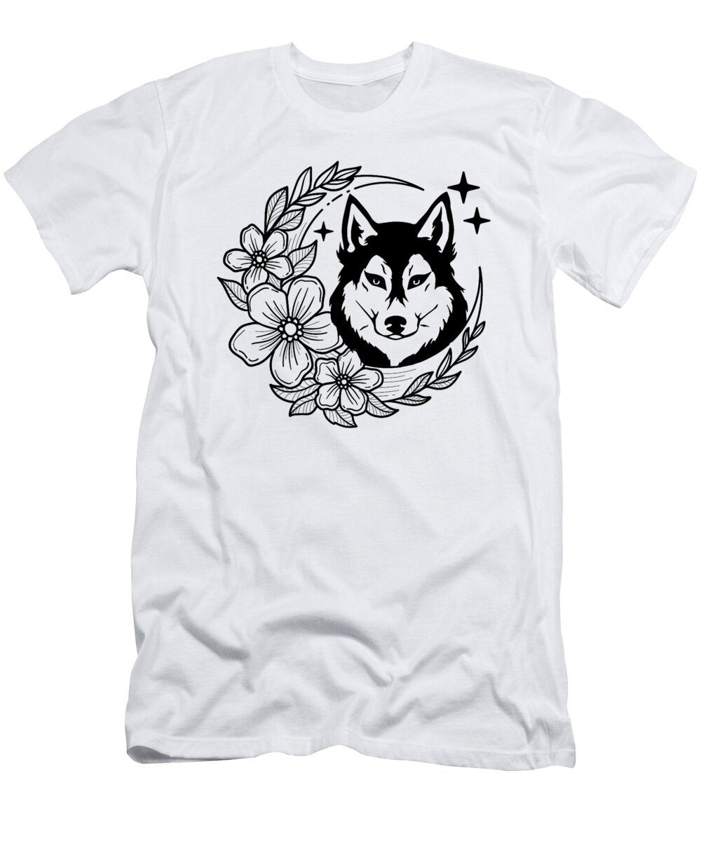 Husky Dog Flowers Husky Owner Husky Lover Studi Alex T-Shirt