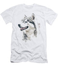 Husky Dog Motif Pet Artwork Husky for Studi Alex T-Shirt