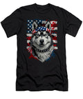 Husky Dog Patriotic 4th of July USA American Men Natalie Lidford T-Shirt