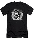 Husky Dog Playing American Football Sport Natalie Lidford T-Shirt