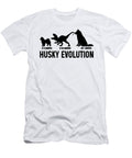 Husky Evolution Funny Dog Lover Siberian Husky Studi Alex T-Shirt