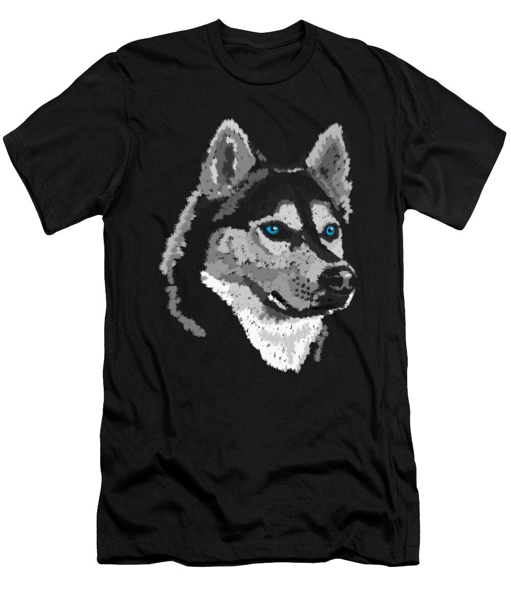 Husky Face Dog Tinh Tran Le Thanh T-Shirt