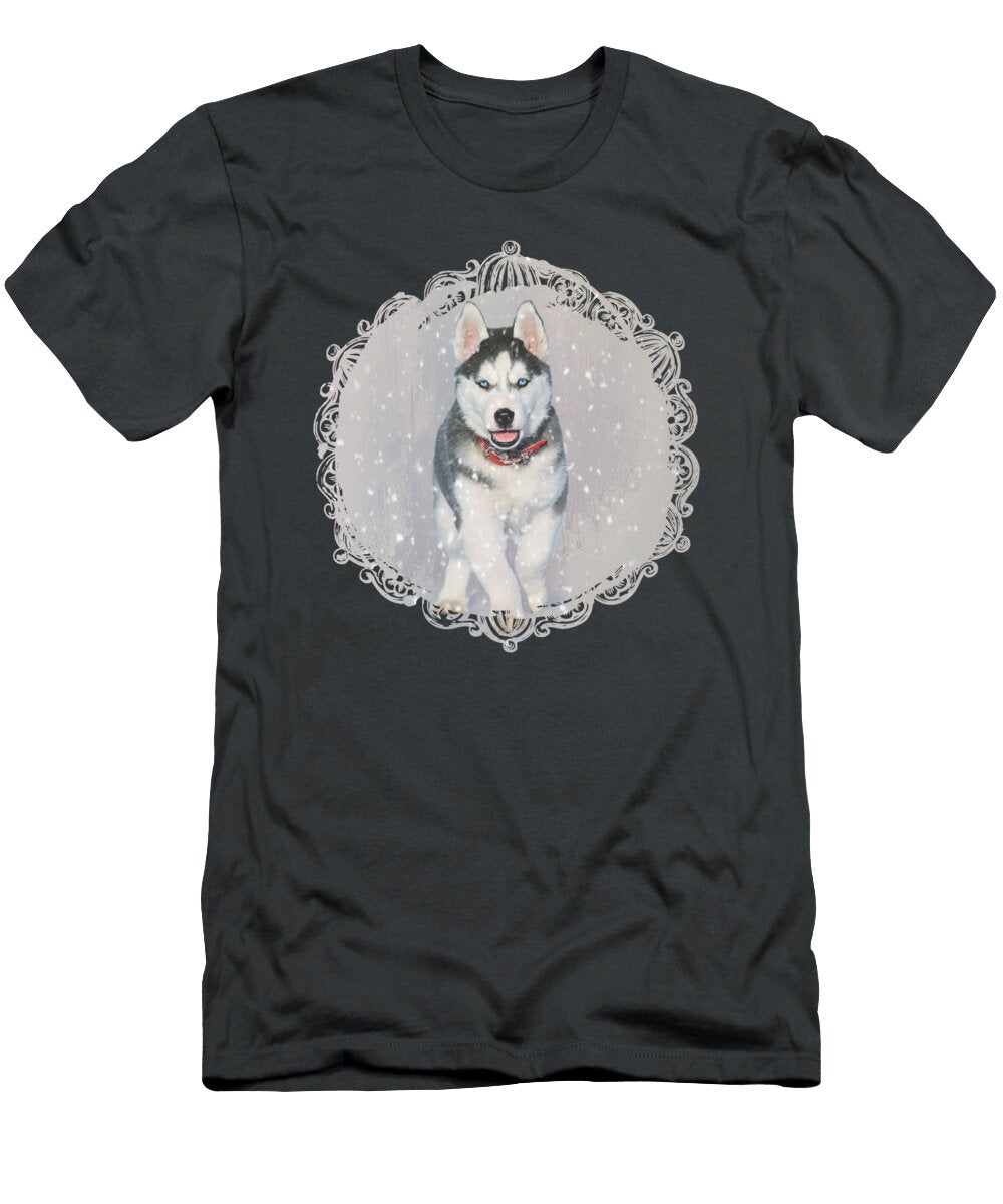Husky in the Snow Elisabeth Lucas T-Shirt