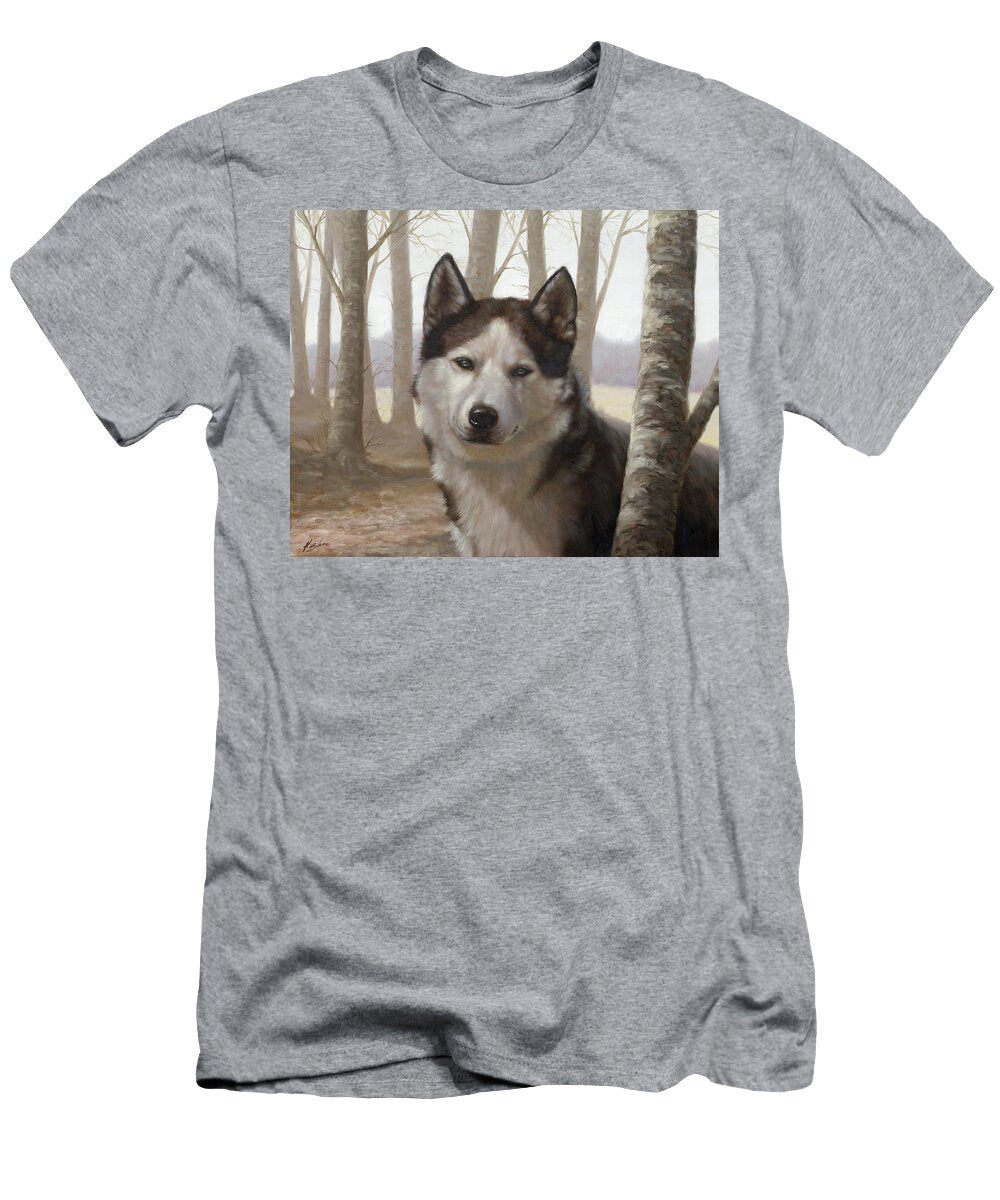 Husky in the Woods John Silver T-Shirt