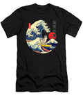 Husky Japanese Kanagawa Wave Surf Loyal Dog Natalie Lidford T-Shirt