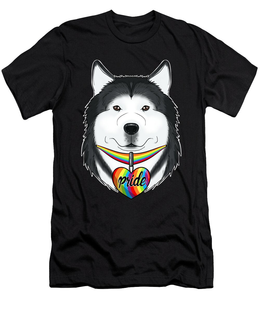 Husky Lgbtq Flag I Gay Pride Flag Maximus Designs T-Shirt