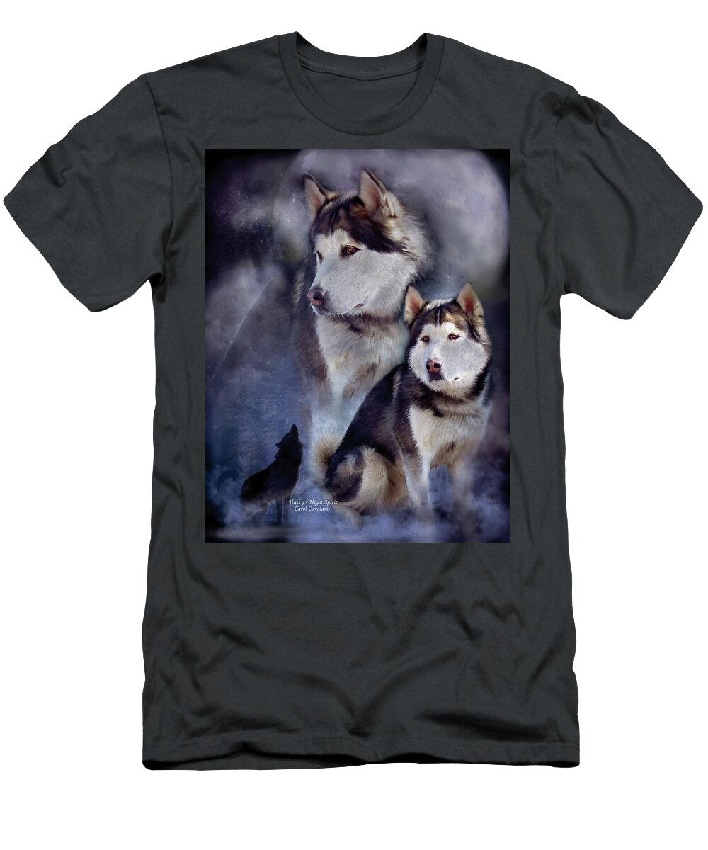 Husky Night Spirit Carol Cavalaris T-Shirt