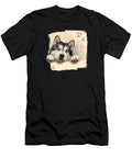 Husky Peeking Over Wall 01 Elisabeth Lucas T-Shirt