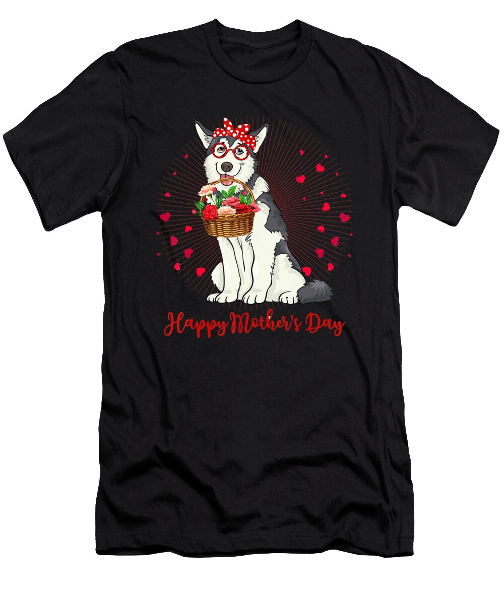 Husky Sibir Husky Sibir Dog Mothers Day Shannon Nelson Art T-Shirt