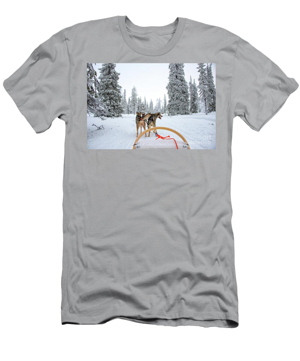 Husky Sledding Delphimages Photo Creations T-Shirt