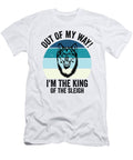 Husky Sledding King of the Sleigh Sled Dog Racing Alaskan Racers Toms Store T-Shirt