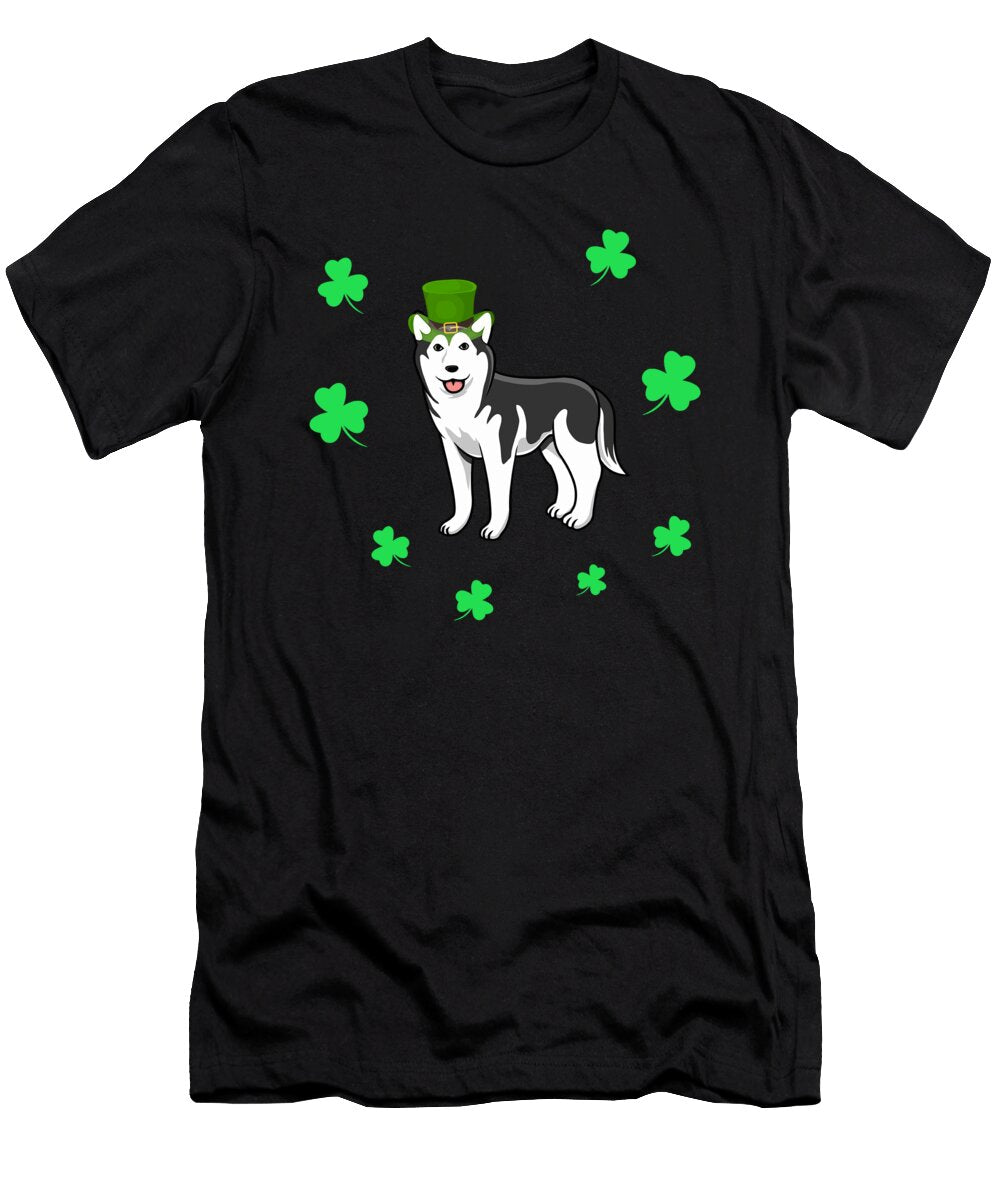Husky St Patricks Day the Primal Matriarch Art T-Shirt