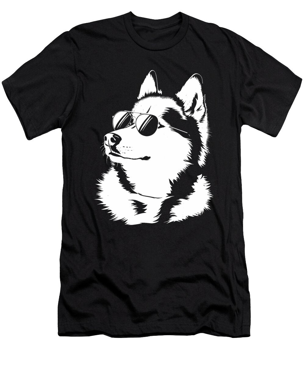 Husky Sunglasses Funny Dog Mom Dad Natalie Lidford T-Shirt