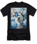 Hydrangea Butterfly Husky I Lisa S Baker T-Shirt