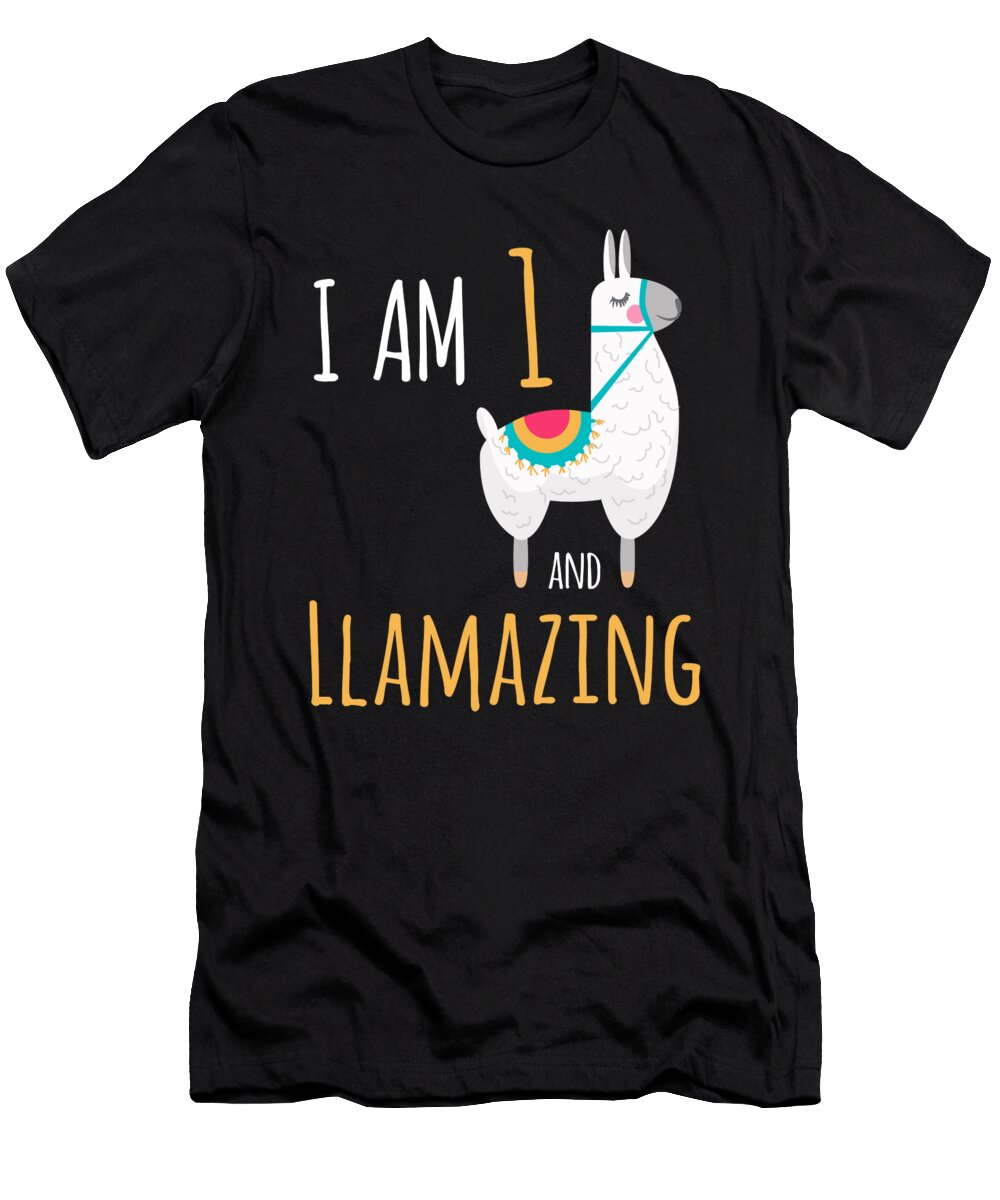 I Am 1 and Llamazing Funny Llama Alpaca Birthday Gift Crypto Keeper T-Shirt