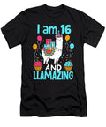 I Am 16 and Llamazing Amazing Llama Animal Birthday Haselshirt T-Shirt