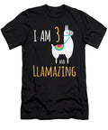 I Am 3 and Llamazing Funny Llama Alpaca Birthday Gift Crypto Keeper T-Shirt