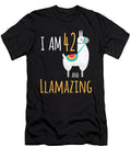I Am 42 and Llamazing Funny Llama Alpaca Birthday Gift Crypto Keeper T-Shirt