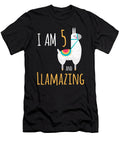 I Am 5 and Llamazing Funny Llama Alpaca Birthday Gift Crypto Keeper T-Shirt