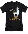 I Am 7 and Llamazing Funny Llama Alpaca Birthday Gift Crypto Keeper T-Shirt