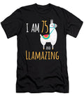 I Am 75 and Llamazing Funny Llama Alpaca Birthday Gift Crypto Keeper T-Shirt
