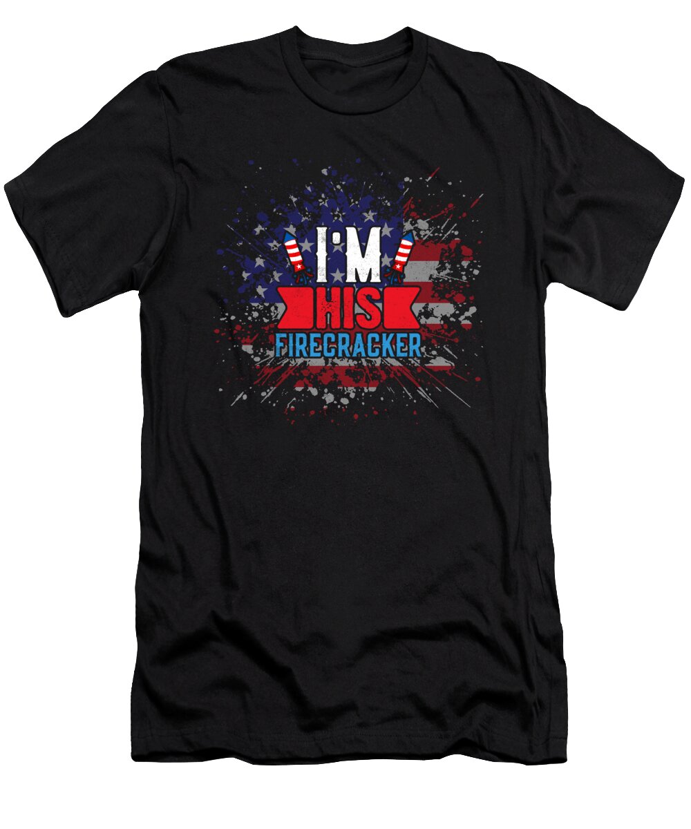 I Am His Firecracker 4th of July Party Licensed Art T-Shirt