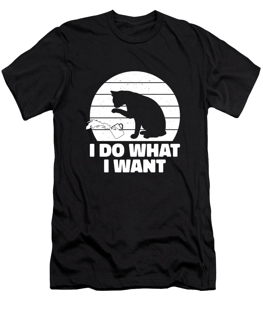 I Do What I Want Roasting Cafe Roaster Barista Coffee Cat Crazy Squirrel T-Shirt