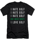 I Hate Golf Nice Shot Golf Ball Clubs Golfers Moon T-Shirt