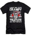 I Have Two Titles Grampy and Trucker and I Rock Them Both US Flag Dhbubble T-Shirt
