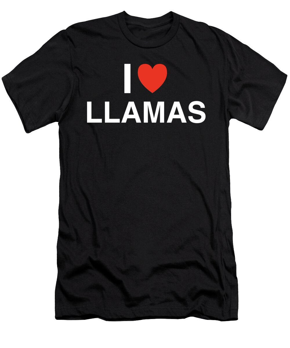 I Heart Llamas in White I Heart Everything T-Shirt