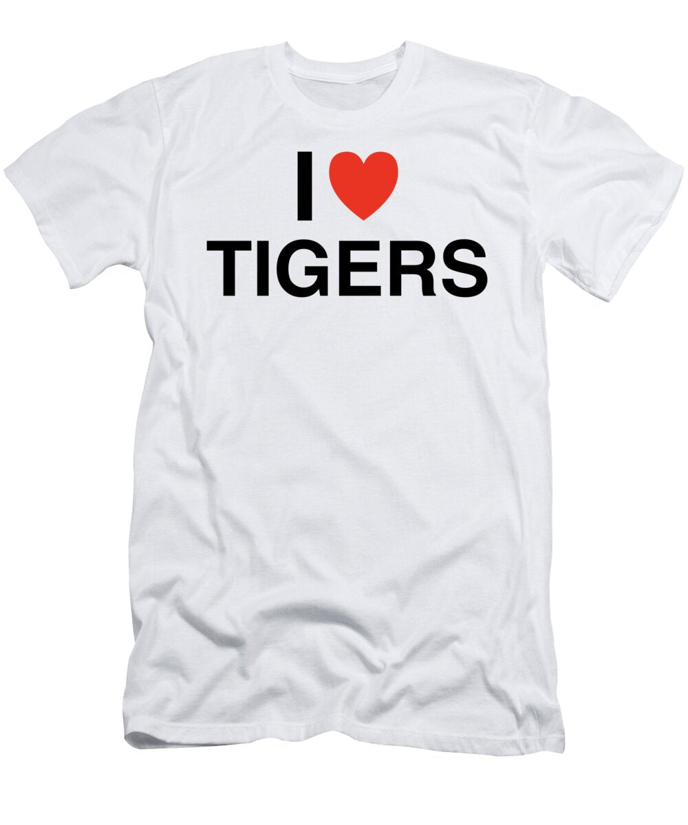 I Heart Tigers in Black I Heart Everything T-Shirt