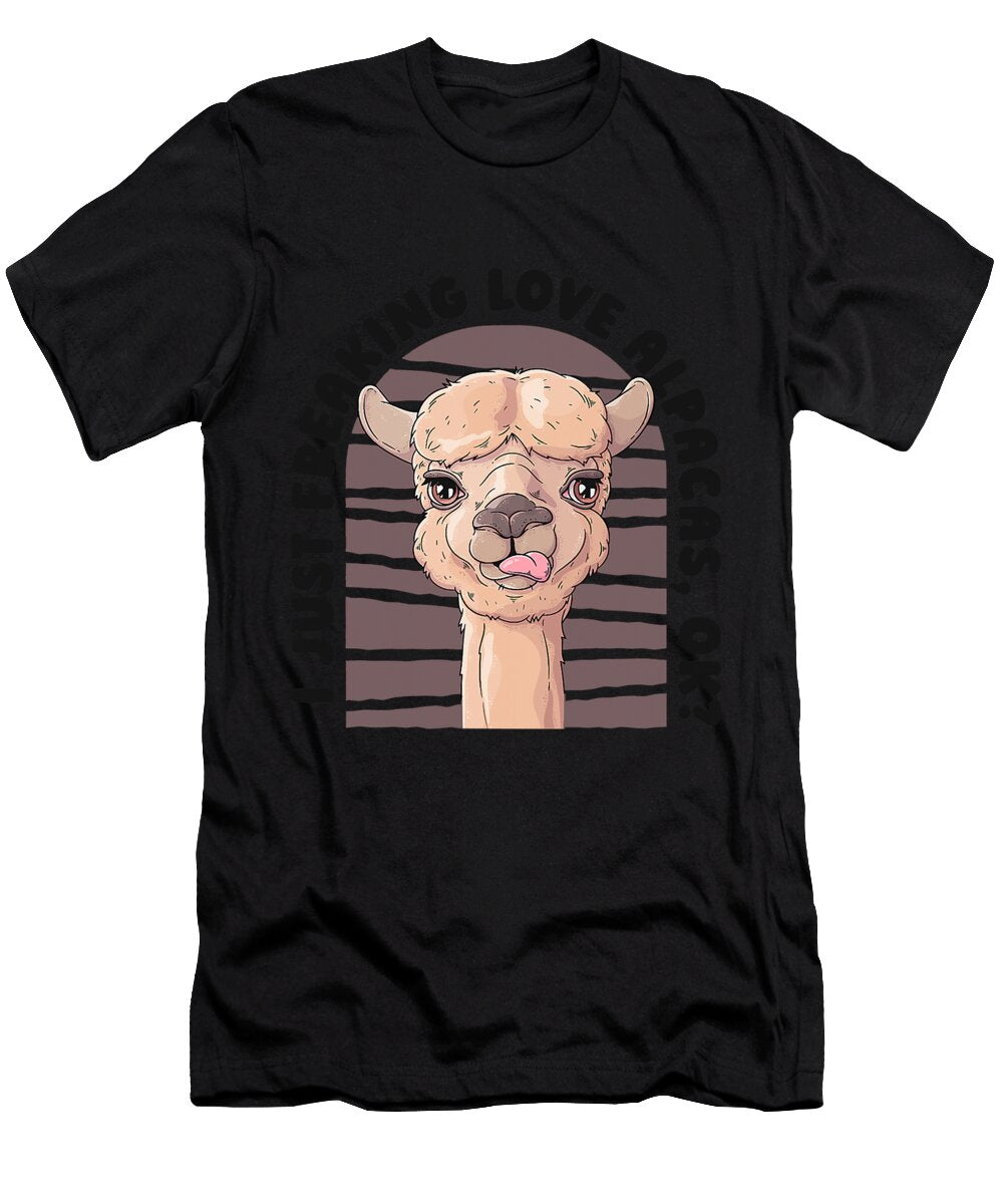 I Just Freaking Love Alpacas Vicuna Guanaco Llama Alpaca Grover Mcclure T-Shirt
