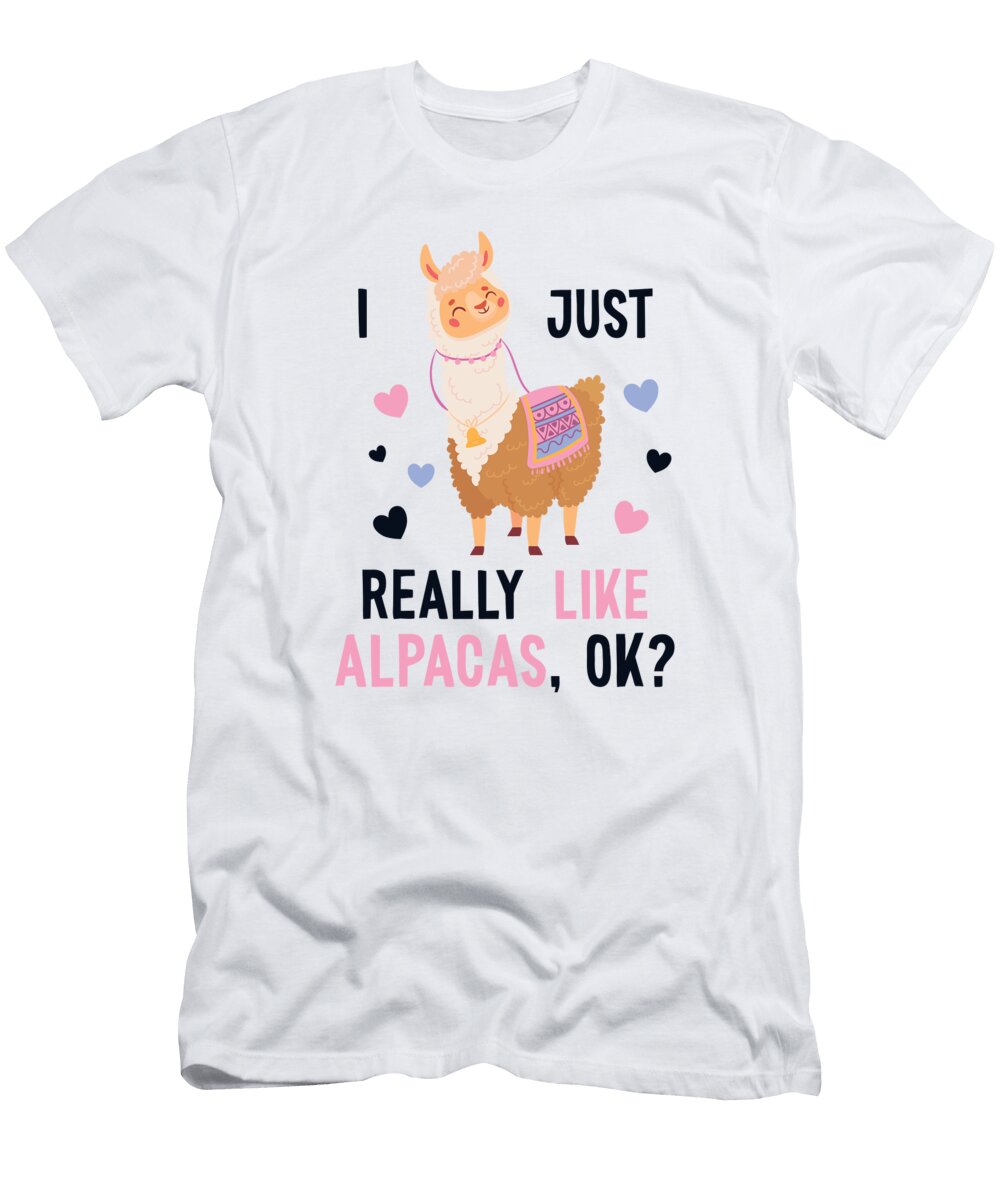 I Just Really Like Alpacas Llama Vicuna Guanaco Alpaca Graphics Lab T-Shirt