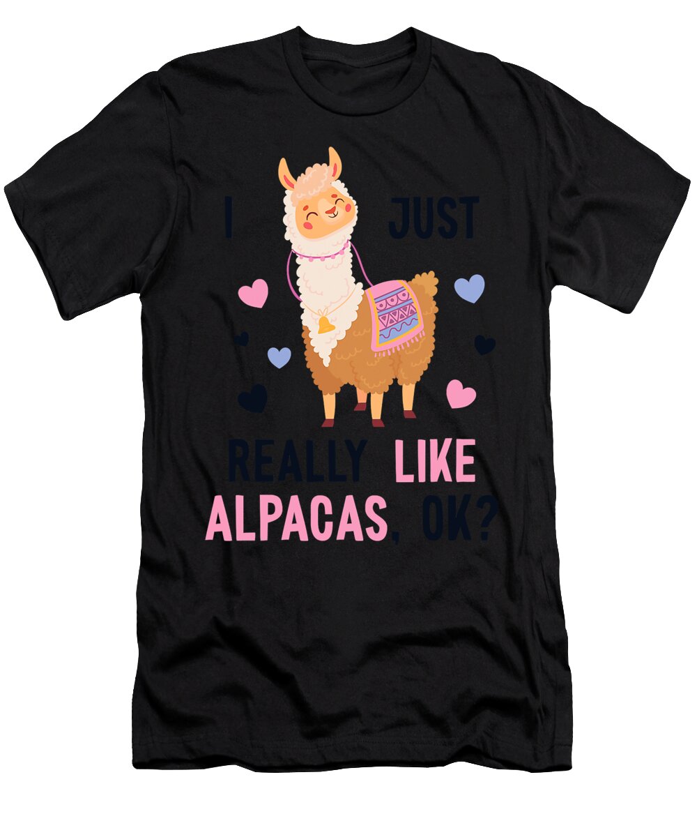 I Just Really Like Alpacas Llama Vicuna Guanaco Alpaca Grover Mcclure T-Shirt