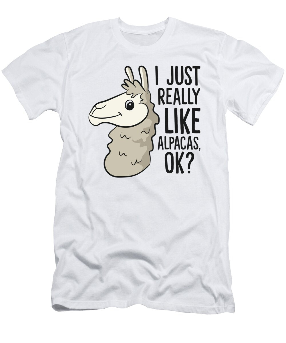 I Just Really Like Alpacas Ok Cute Alpaca Eq Designs T-Shirt