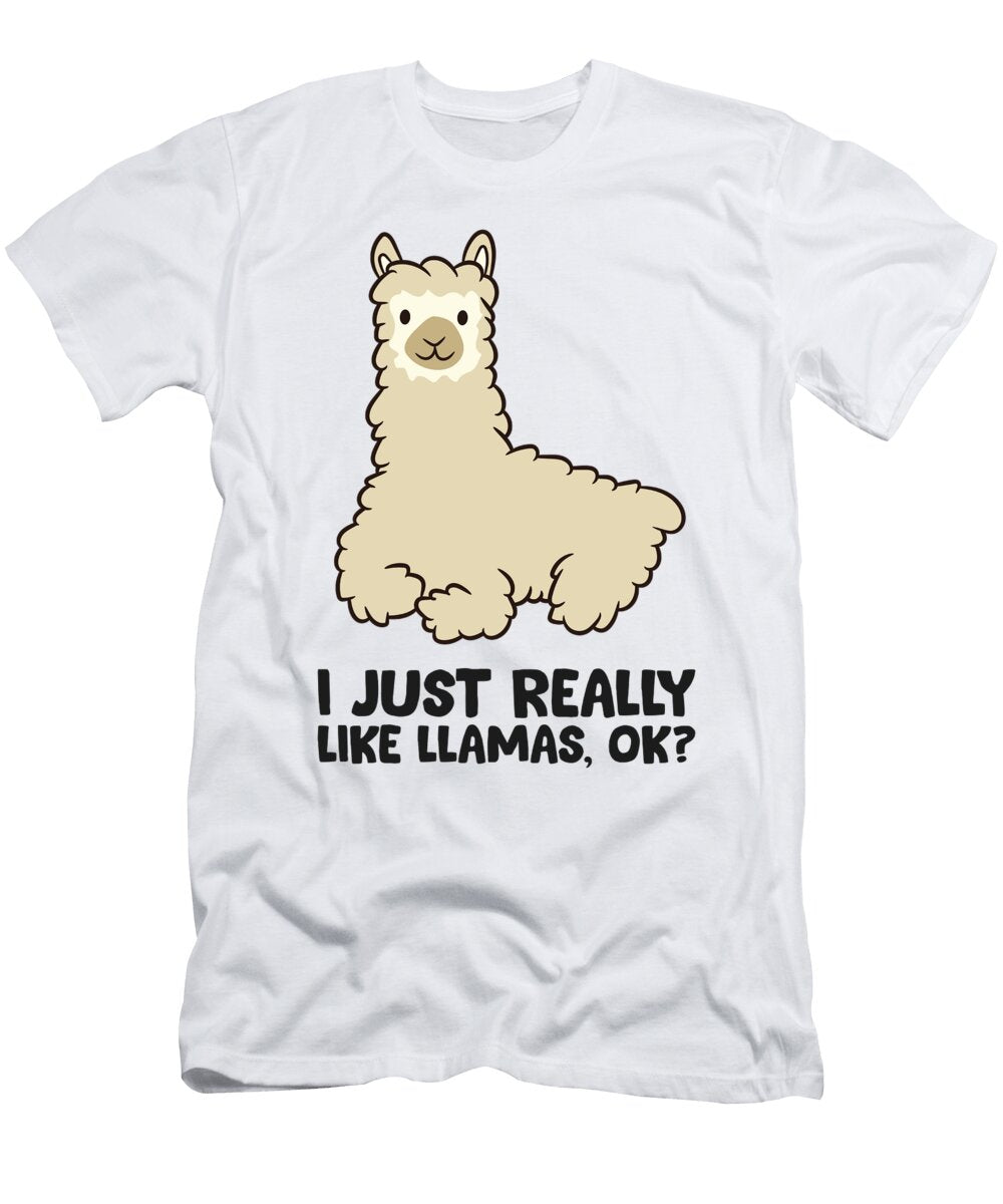 I Just Really Like Llamas Ok Cute Baby Llama Eq Designs T-Shirt