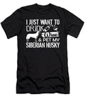 I Just Want to Drink Wine and Pet My Siberian Husky Tinh Tran Le Thanh T-Shirt