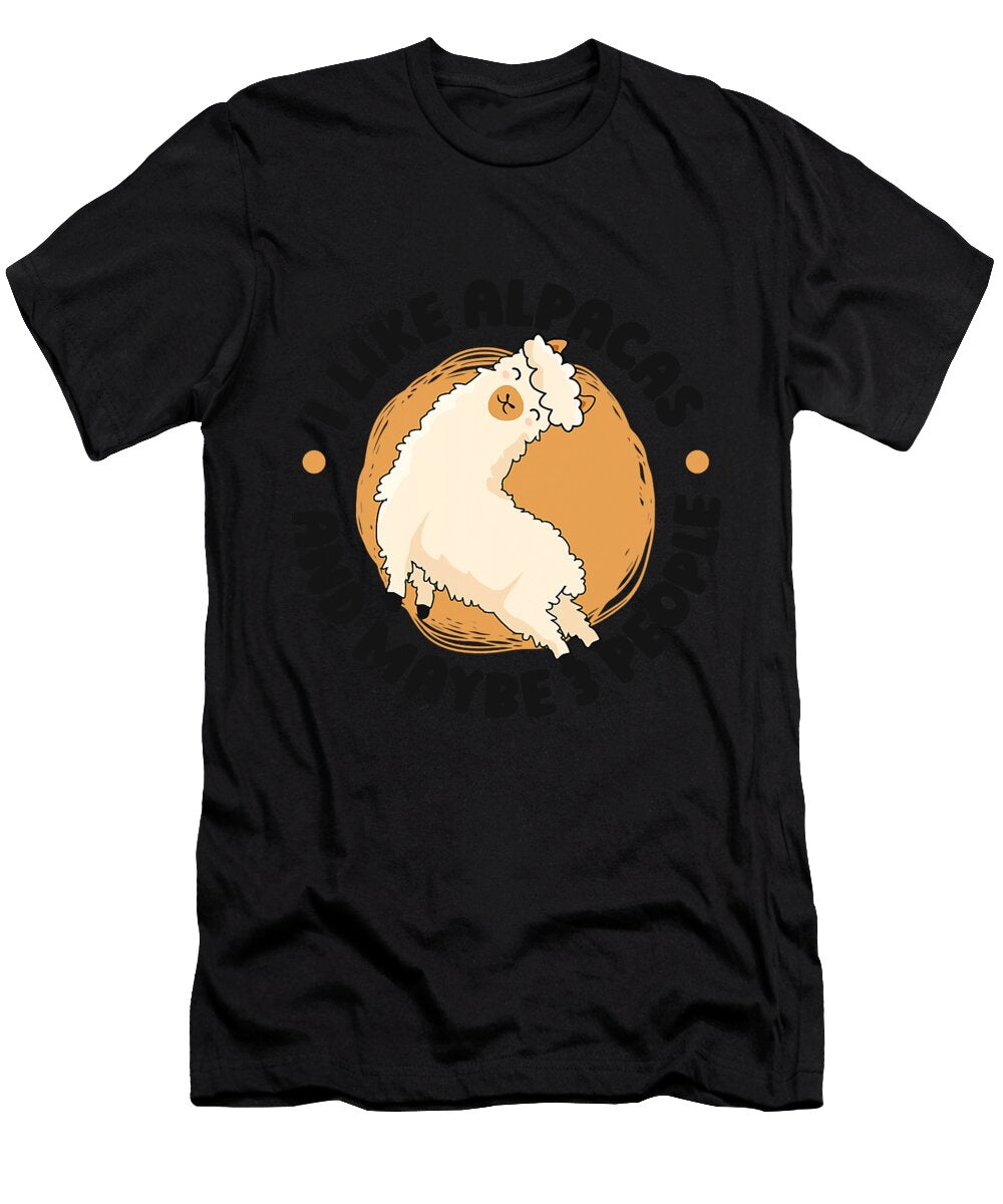 I Like Alpacas and Maybe People Guanaco Llama Alpaca Grover Mcclure T-Shirt