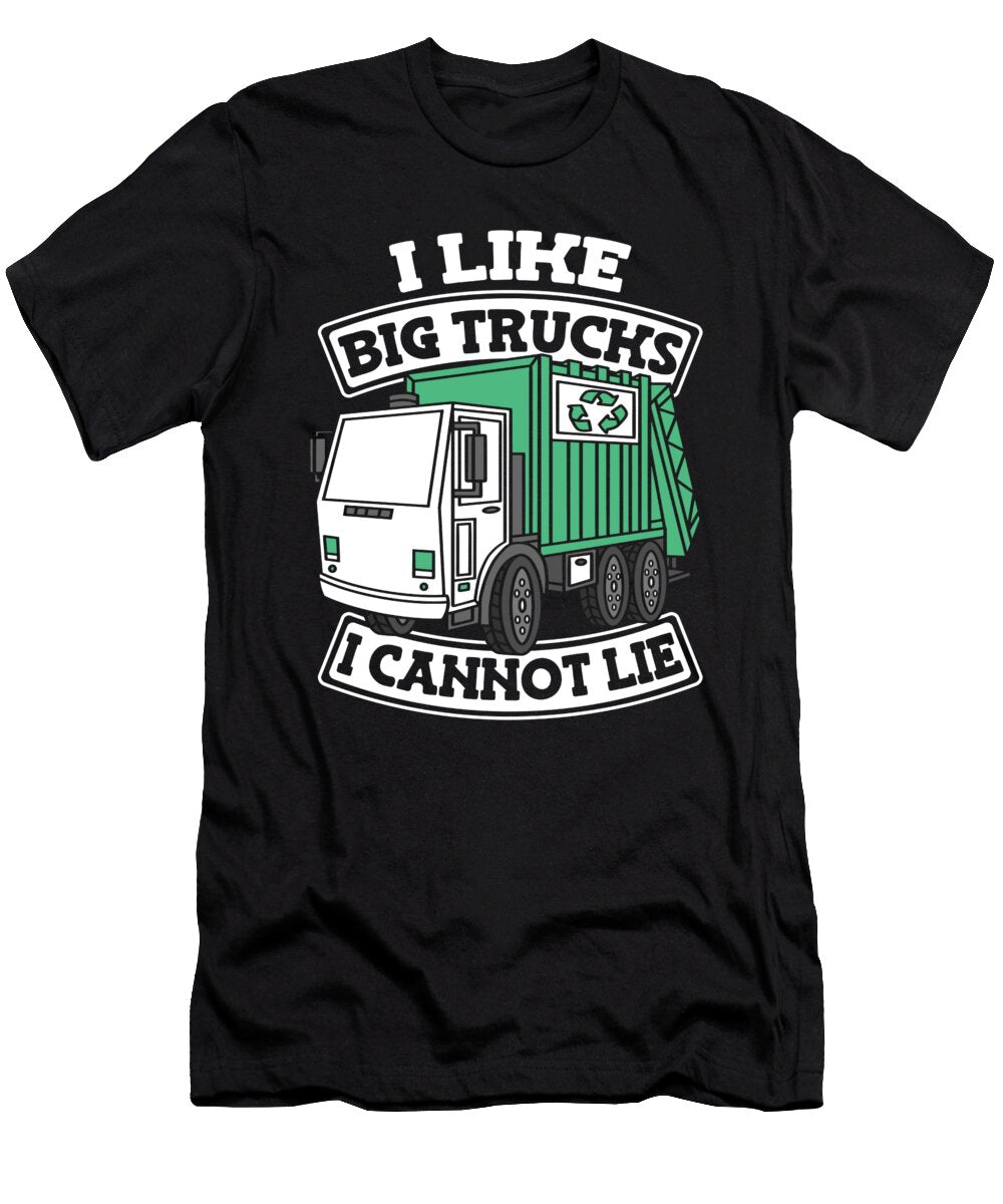 I Like Big Trucks and I Cannot Lie Love Garbage Truck Crazy Squirrel T-Shirt