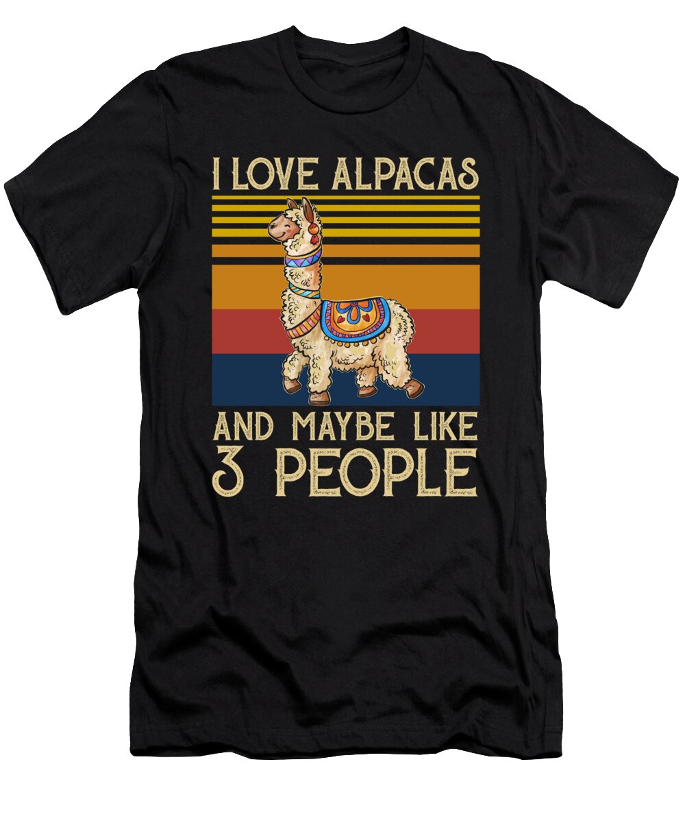 I Love Alpacas Saying Funny Manuel Schmucker T-Shirt