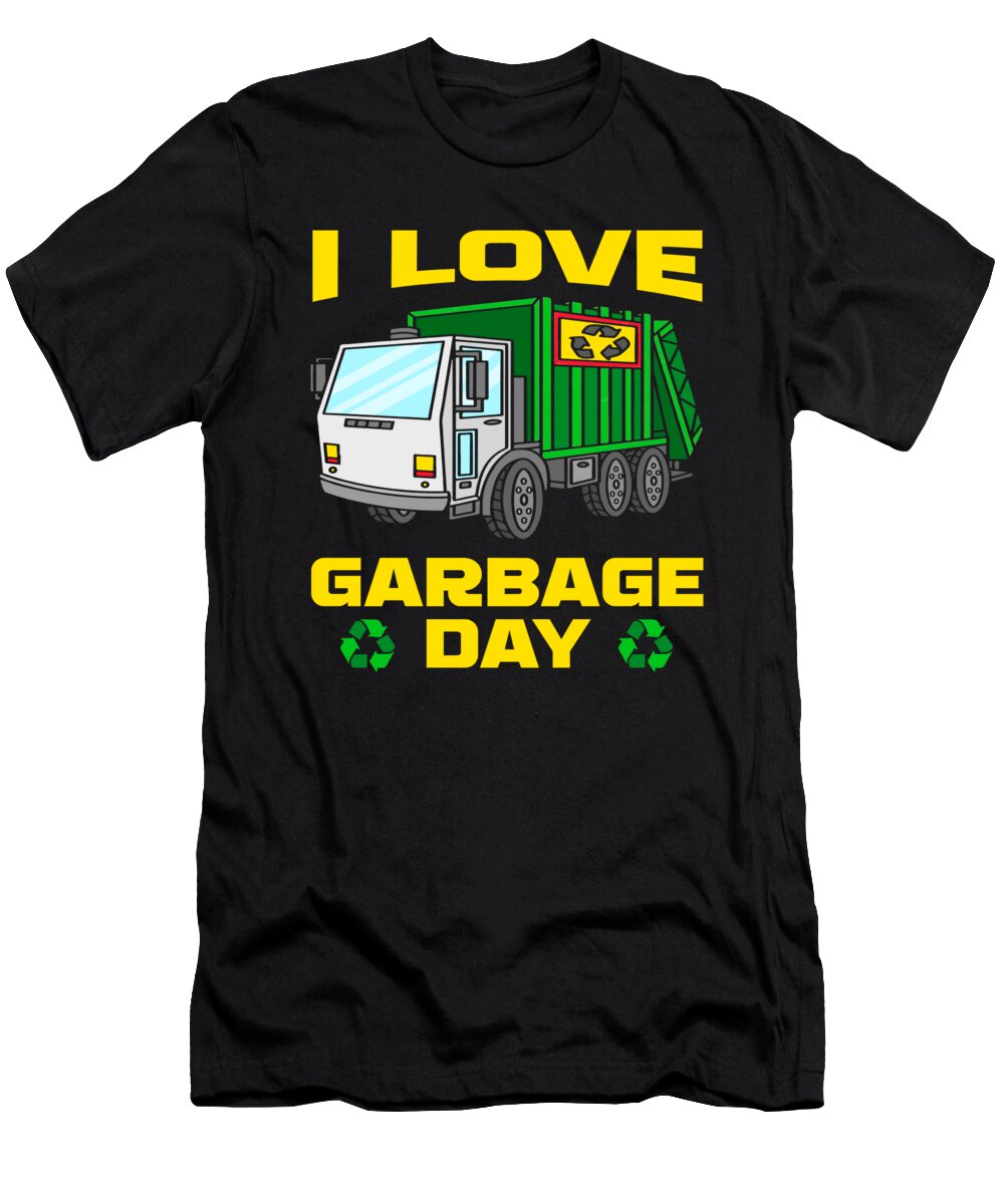 I Love Garbage Day Driver Trucking Trucker Garbage Truck Crazy Squirrel T-Shirt