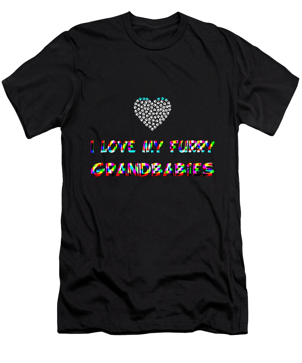 I Love My Furry Grandbabies Rainbow Kaylin Watchorn T-Shirt
