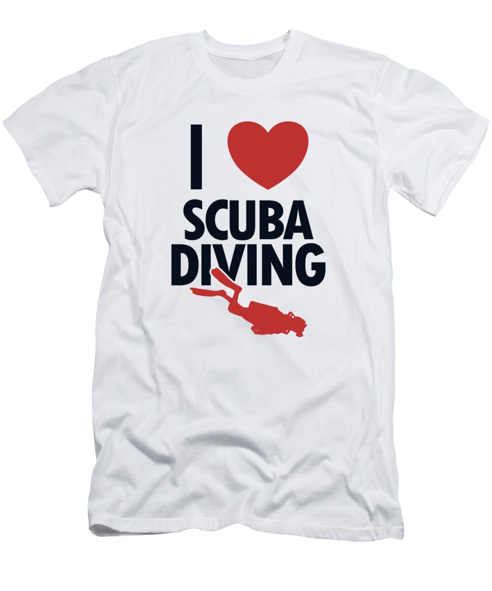 I Love Scuba Diving Underwater Technical Scuba Diver Graphics Lab T-Shirt