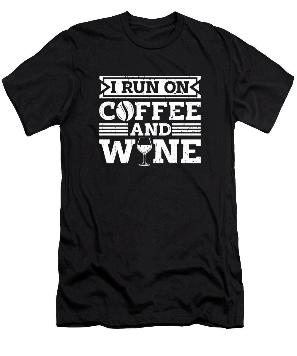 I Run on Coffee and Wine Crazy Squirrel T-Shirt